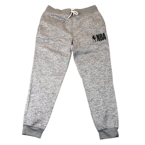 NBA Mens Jogger Pants Large Gray Activewear Sweatpants Lounge Drawstring Casual - Picture 1 of 12